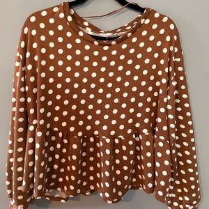 Jillian Harris x Joe Fresh polka dot peplum top